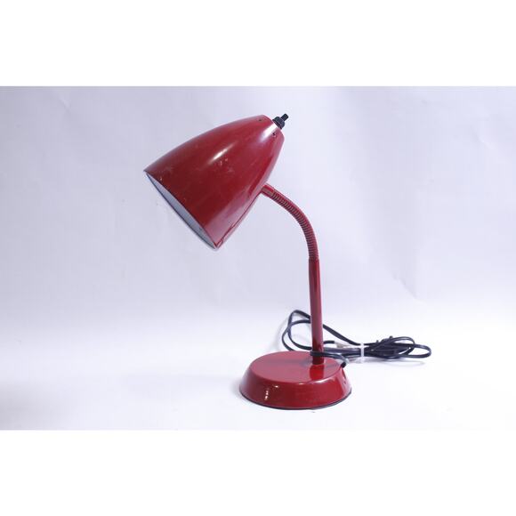 Vintage, Gooseneck, Red Minimalist, Memphis Style Lamp, - Picture 2 of 3